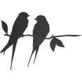 thumbnail image 3 of Metal Barn Swallows Tree Metal Art Bird Garden Steel Silver Bird Yard Art Metal Birds Patio Yard Landscape Bird Ornaments (Black 1),11 Feliz Sencillez, 3 of 5