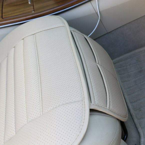 Duokon 1PZ Nuovo Beige PU Pelle Coprisedili Copri Sedili Cuscino Per Auto Seduta Sedile