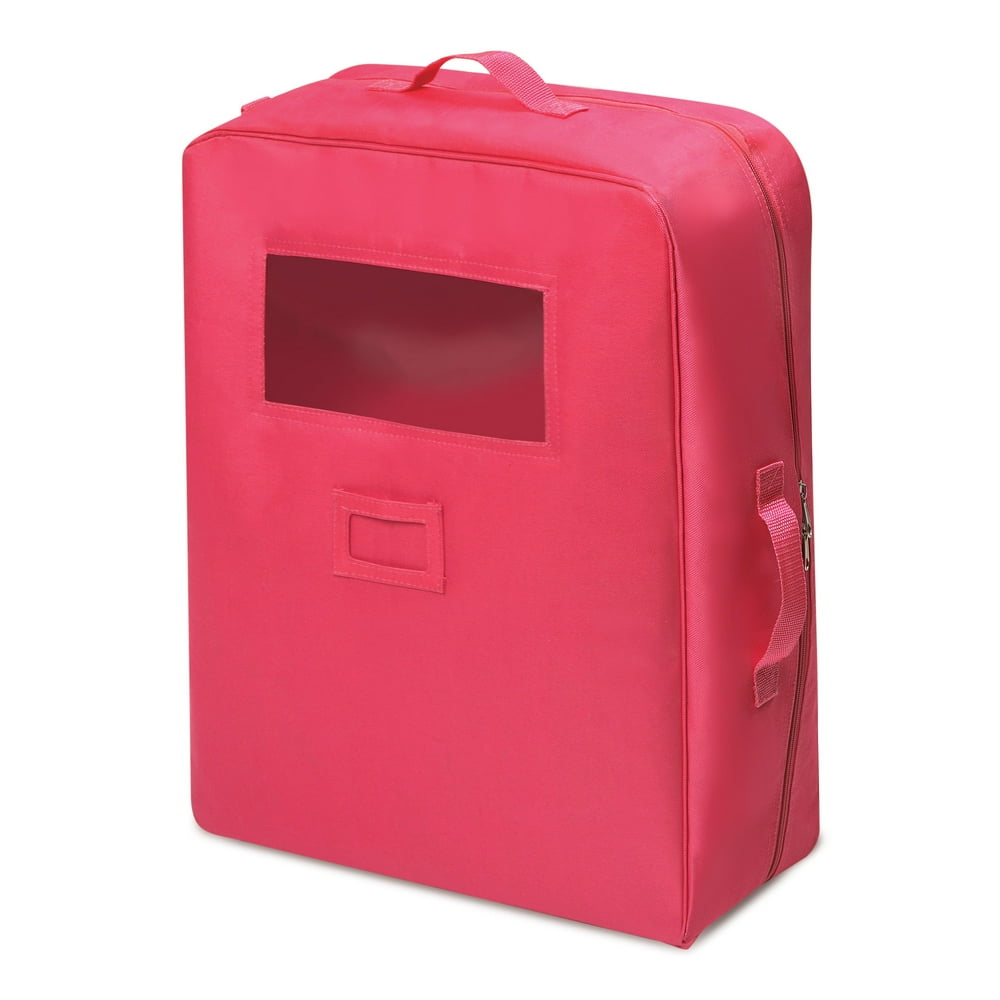 Badger Basket Double Doll Travel Case with Bunk Bed and Bedding Pink