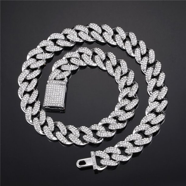 Cadena de eslabones cubanos de cadera para hombres, collar cubano helado de Miami, collares ostentosos chapados en oro, joyería de rapero de 13MM para hombres y mujeres Tan Jianjun unisex
