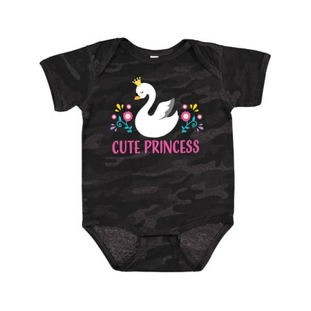 

Inktastic Cute Princess with Swan Gift Baby Girl Bodysuit