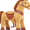 Light brown, variant on PonyCycle Ride on Unicorn Horse Toys Kids Rocking Walking Horse Riding Pony Toy with Wheels (with Brake/ Size 4) for Boys and Girls Ages 4-7 Years E412