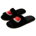 thumbnail image 2 of Cathalem Silk Robe And Slippers Set Women Women Fuzzy Memory Foam Flat Slide Slippers Comfy Open Toe Women's House Slippers Black 8, 2 of 3