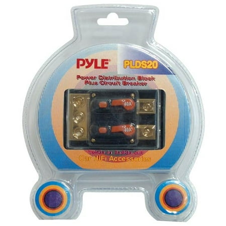 Pyle Dual 40 Amp In-Line Circuit Breaker/ Power distribution block