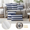 thumbnail image 5 of 2 Pack Outdoor Waterproof Throw Pillow Covers,Nautical Stripes Decorative Rectangle Pillow Case Patio Pillowcases for Chair Couch Sofa 20x12in, 5 of 9