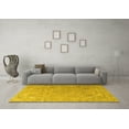 thumbnail image 3 of Ahgly Company Machine Washable Indoor Square Persian Yellow Traditional Area Rugs, 4' Square, 3 of 4