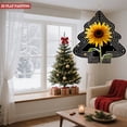 thumbnail image 2 of Metal Hanging Tree-Shaped Wind Spinner - Vibrant Sunflower Design with Geometric Outline for Stunning Garden Decor, 2 of 7