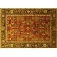 thumbnail image 1 of Ahgly Company Machine Washable Indoor Rectangle Oriental Yellow Traditional Area Rugs, 2' x 4', 1 of 4