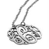Personalized Handmade Women's Monogram Necklace 1 1/4 Inches, Available in Sterling Silver, 10kt Gold and 14kt Gold, 14, 16, 18 and 20 Long