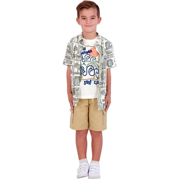 Tommy Bahama Kids’ 3-piece Split Collar Set (Green, 5)