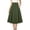 Green, variant on Women's Vintage Long Skirts Solid Color Elegant Elastic Waist Pleated A-Line Casual High Waist Midi Skirt Plus Size