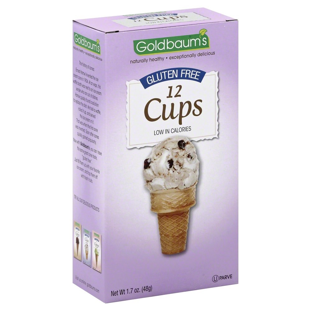 Goldbaums Gluten Free Ice Cream Cones, Cups, 1.7 Oz
