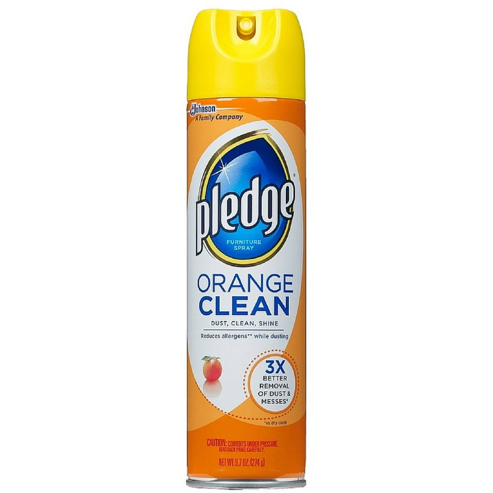 Pledge Orange Clean Furniture Spray 9.70 oz (Pack of 2)