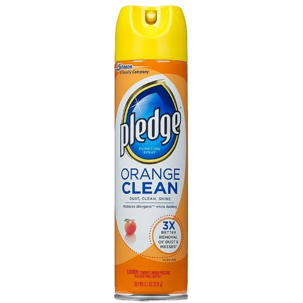 Pledge Orange Clean Furniture Spray 9.70 oz (Pack of 2)