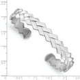 thumbnail image 5 of Auriga Fine Jewelry 925 Sterling Silver Rhodium Plated Cuff Bangle 7.75inch for Women, 5 of 6