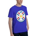 thumbnail image 2 of Paraguay National Football Team T-Shirt à Manches Courtes Basique pour Hommes Fashion Bleu Grand, 2 of 5
