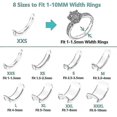 thumbnail image 2 of 8 Sizes Silicone Invisible Clear Ring Size Adjuster Resizer Loose Rings Reducer Ring Sizer Fit Any Rings Jewelry Tools, 2 of 5