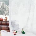 thumbnail image 6 of Curtainking Christmas off White Kitchen Curtains 26x24 inch for Kitchen Windows Sheer Cafe Curtains Striped Voile Small Window Curtains in 2 Pcs, 6 of 7