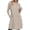 Khaki, variant on Lmueinov Womens Sweater Dress Long Sleeve Ribbed Knit Tunic Dress Crew Neck Mini Dress with Pockets Buttons Stretchy Casual Fall Tops for Leggings