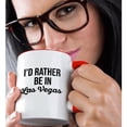 thumbnail image 2 of 3drose, Id Rather Be in Las Vegas. Black Lettering on White Background., 15oz Two-tone Red Mug, 2 of 6