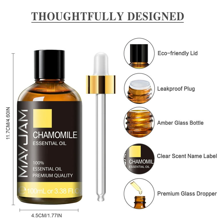 Premium Photo  Chamomile essential oil in a small bottle
