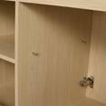 thumbnail image 3 of Noble House 48" Freestanding Bathroom Vanity, Compact 3 Soft-Close Doors, Adjustable Shelves, Excluded Sink, Oak, 3 of 12