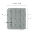 thumbnail image 3 of INSPIRE CHIC Women's 3 Hook 3 Row Bra Extenders Stretchy Bra Strap Buckle Hooks Bra Band Gray 5, 3 of 5