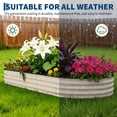 thumbnail image 3 of 2Pcs Galvanized Raised Garden Bed Kit, Galvanized Planter Oval Large Metal Raised Garden Boxes Outdoor for Vegetables, 3 of 8