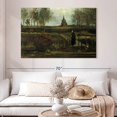 thumbnail image 2 of Elephant Stock The Parsonage Garden At Nuenen Wall Art - Horizontal Canvas Wall Art - Living Room Wall Decor - Nature Canvas - Gray And Green Decor By Vincent Van Gogh - 51" x 34", 2 of 8