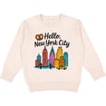 thumbnail image 2 of Inktastic Hello New York City Skyline with Pretzel Toddler Sweatshirt, 2 of 4