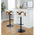 thumbnail image 3 of Gardenia Adjustable Bar Stool, Chrome Bar Stools, Bar Chairs, Swivel Bar Stools, Bar Stools Set of 2 (Cream Faux Leather), 3 of 6