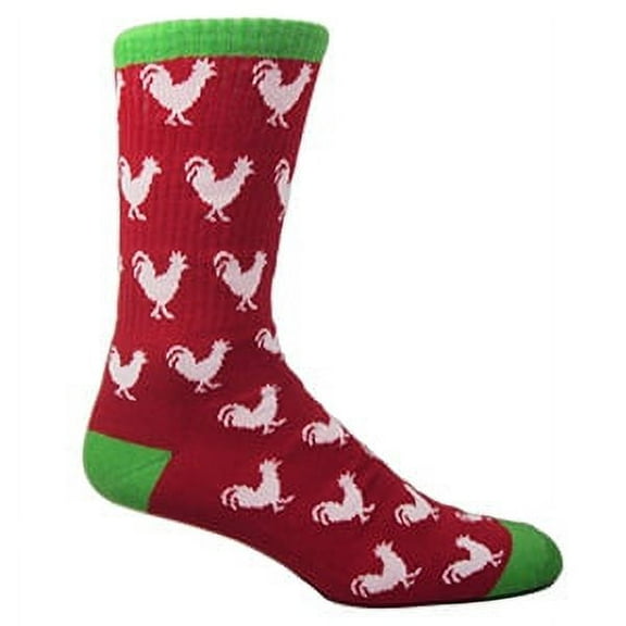MOXY Socks Spicy Sriracha Chicken Fun Crew Fitness Novelty Socks