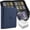 Blue, variant on Toploader Binder, Holds 160 Toploaders, 100 Toploaders INCLUDED, 4-Pocket PU Cover Top Loader Binder for 3" x 4" Rigid Toploader, Ringless Double-Sided Toploader Card Binder for TCG, Sport Cards