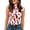 Red, variant on Women‘s Casual Tank Tops Mock Neck Sleeveless Cinched Waist Shirts Summer Slim Fit Pleated Blouses, M
