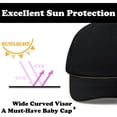 thumbnail image 6 of Toddler Baseball Hat Black Baby Baseball Cap Adjustable Spring Toddler Caps Boys Age 1-3 Year Kids Clothes, 6 of 7