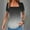 Black, variant on Xdegoge Womens Summer Tops Square Neck Shirts Short Sleeve Tops Dressy Casual Tunic Blouses Gradient Fashion Loose Fit T Shirts