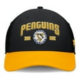 thumbnail image 2 of Men's Fanatics Black/Gold Pittsburgh Penguins Heritage Captain Flex Hat, 2 of 4