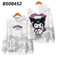 thumbnail image 3 of Sanrio-Sudadera con capucha de Hello Kitty para mujer, ropa con estampado de Anime, Top de manga larga, informal, Kawaii, Y2k, otoño, 3 of 4