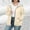Khaki, variant on zejinsd Jacket Coat for Women Women's Fashion Large Size Solid Color Full Zip Up Hooded Plus Velvet Thickened Sweater Drop Shoulder Long Sleeve Jacket