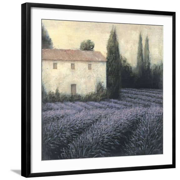 Art.com Lavender Field Detail Art Print by James Wiens, Black Frame Wall Art, 29" x 29"