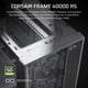 thumbnail image 2 of Funda para PC Corsair 4000D RS con marco modular de alto flujo de aire, color blanco, 2 of 9
