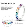 thumbnail image 5 of MULA 925 Sterling Silver Rings Band Stacking with Cubic Zirconia Size 6-9 Gifts for Women Lover, 5 of 6