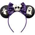 thumbnail image 1 of Diadema con orejas de ratón con lazo de lentejuelas, diadema brillante con orejas de Minnie para disfraz de cosplay, fiesta con purpurina, decoración de princesa caliente y fiesta de cumpleaños, 1 of 5
