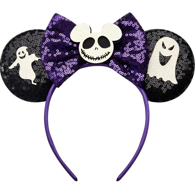 Diadema con orejas de ratón con lazo de lentejuelas, diadema brillante con orejas de Minnie para disfraz de cosplay, fiesta con purpurina, decoración de princesa caliente y fiesta de cumpleaños