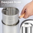 thumbnail image 4 of HLONK Deep Fryer Pot with Strainer Basket Stainless Steel Deep Frying Pot with Handle Lid Portable Oil Mini Fryer Reusable Deep Frying Oil Container Good Heat Conductivity for Frying Fish, 4 of 10