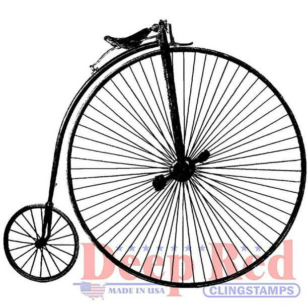 Deep Red Timbre d'Accrochage 3 "X4"-Penny Farthing