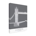 thumbnail image 2 of Trademark Fine Art 'London Tower Bridge Monochrome' Canvas Art by Fab Funky, 2 of 3