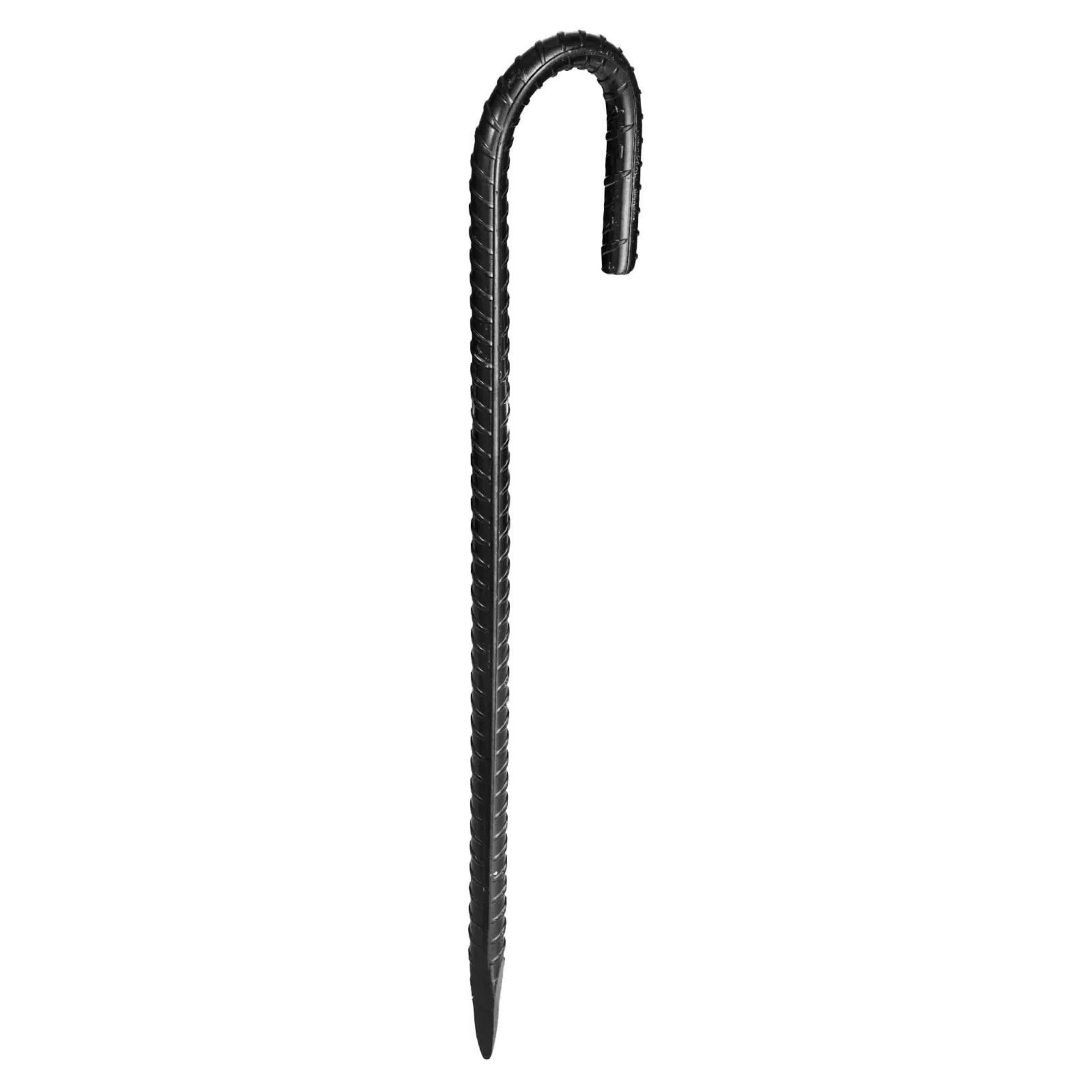 12" Rebar Stakes, 16 Pack Heavy-Duty Galvanized Steel J-Hook Ground Anchors for Fencing, Gardening & Tents