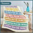thumbnail image 2 of Five Grounding Techique Flannel Throw Blanket Warm Cozy Soft Funny Print Blankets, 2 of 5