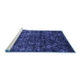thumbnail image 2 of Ahgly Company Machine Washable Indoor Square Abstract Blue Modern Area Rugs, 6' Square, 2 of 4